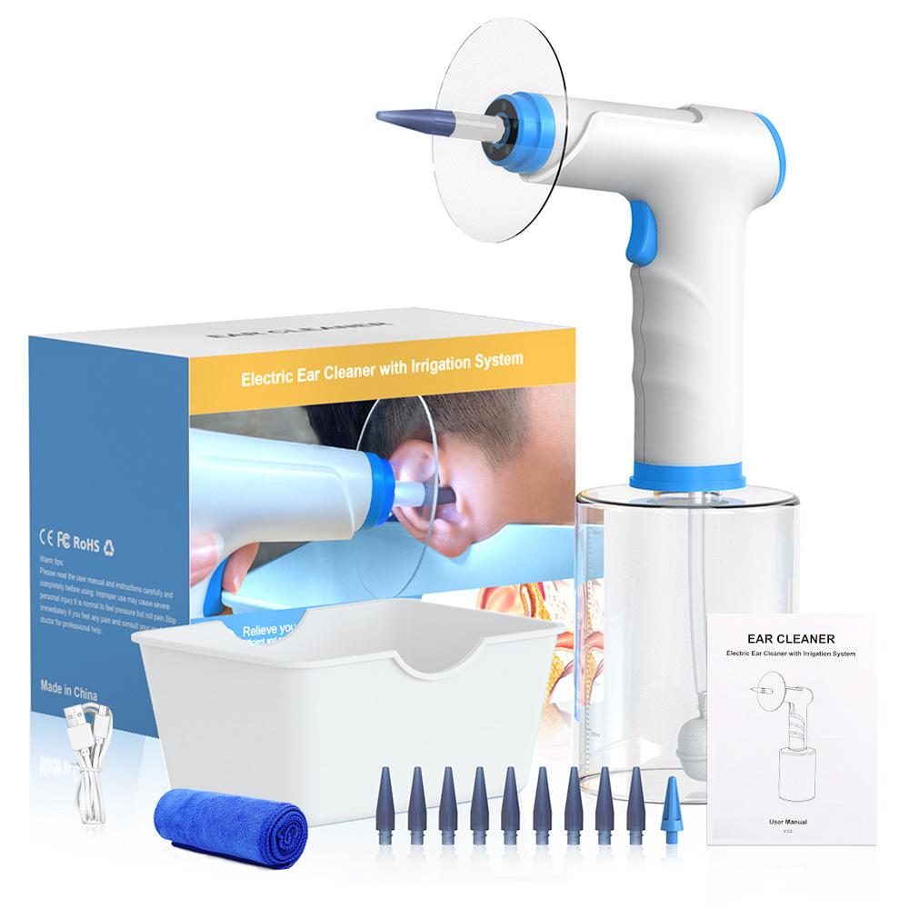 

Electric Ear Wax Cleaner Kit 4 Modes Comfort Portable Ear Canal Irrigation Tool for Adults Child Earwax Removal 500Ml Capacity белый