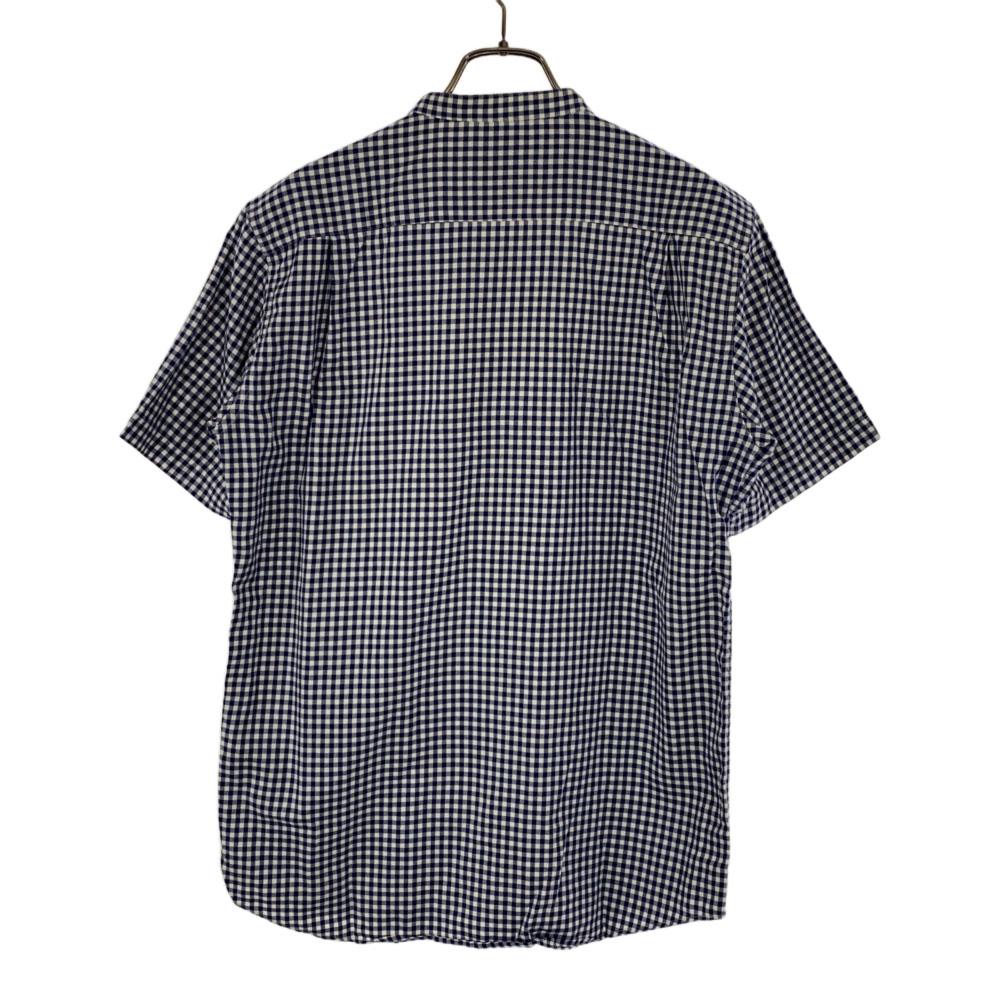 Mr.GENTLEMAN made in Japan Check Pattern Short sleeve Band collar shirt M Men's Used