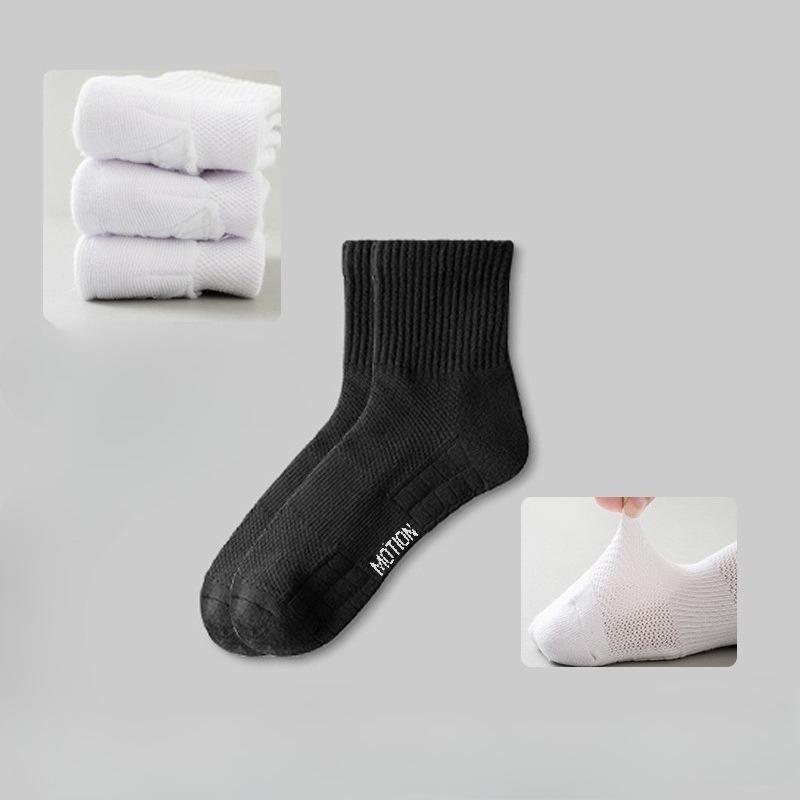 

Мужские осенне-зимние шерстяные кольцевые толстые теплые высокие резинки спортивные носки-полотенца с хлопковым носком средней длины 1 pair чёрный