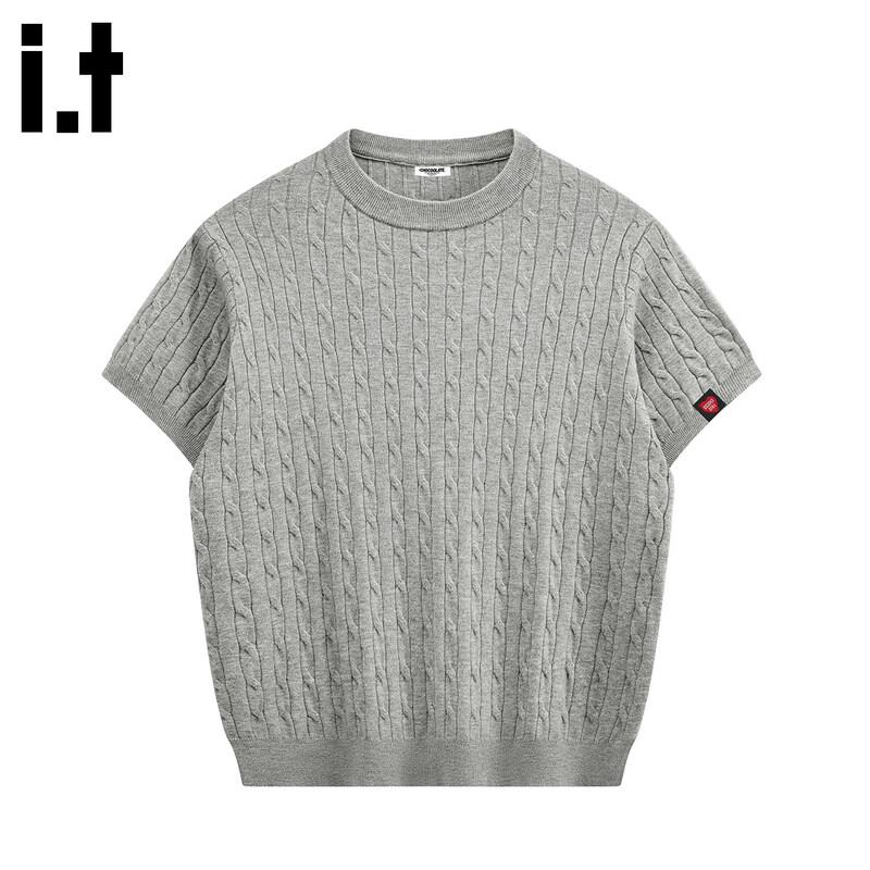:CHOCOOLATEit Men s Cable Knit Short Sleeve T-Shirt XL