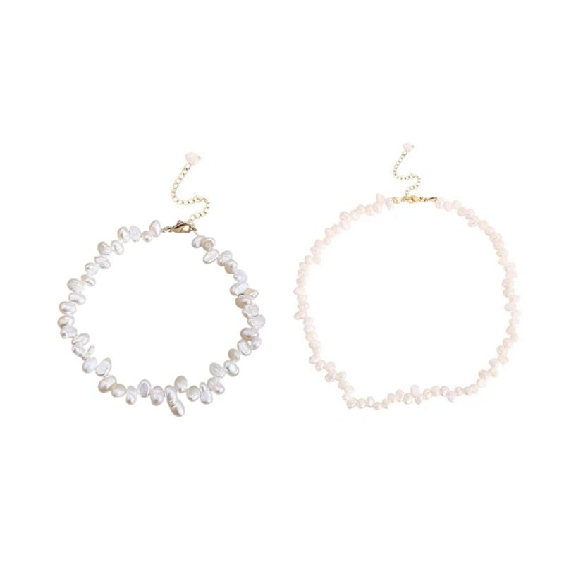 Elegant Irregular Natural Freshwater Pearls Bracelet/Necklace for Women Fashion Beaded Jewelry Trendy Accessories