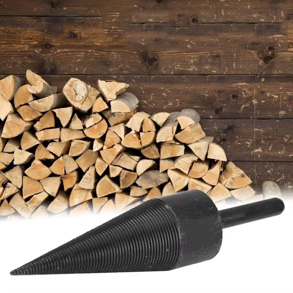 Round Shank Wood Splitting Cone High Hardness Steel Electric Drill Accessories  Woodworking