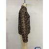New Women's Vintage Leopard Print Stand Collar Jacket Fashion Personality Casual Outerwear For Spring Autumn