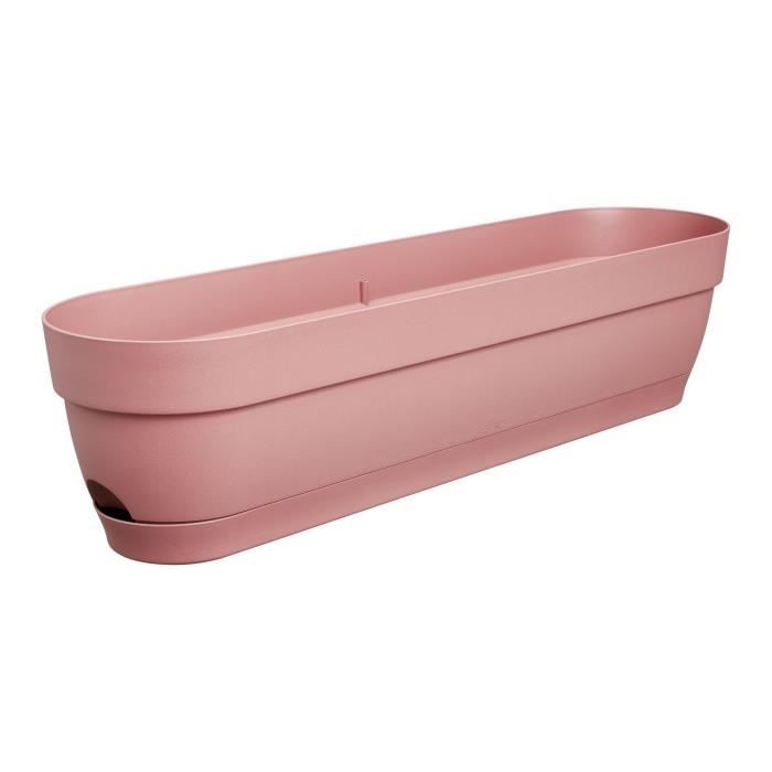 Planteur Rectangle VIBIA - Plastique - Réservoir - Ø50 - Rose poussière