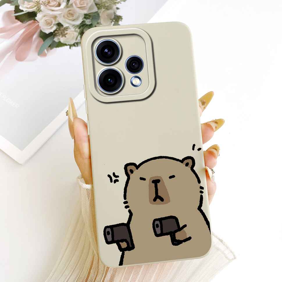 For Oppo Reno15 5G Case CPH2825 ilicone Back Cover For Oppo Reno 15C Reno15c 5G Cute Panda Cartoon Phone Cases Shockproof