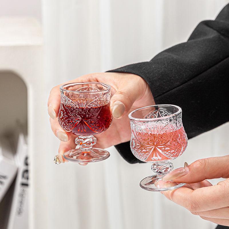 

Small Butterfly Pattern Stemmed Wine Glass, 1 oz, Thickened Glass Default Option