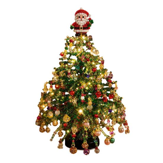 Kit Ornamento Festivo da Interno Kit Albero di Natale Perline Fai da Te, Set Artigianale Festivo in Cristallo Sintetico Decorazione per la Casa Fatta a Mano per Adulti Principianti, Fatto a Mano
