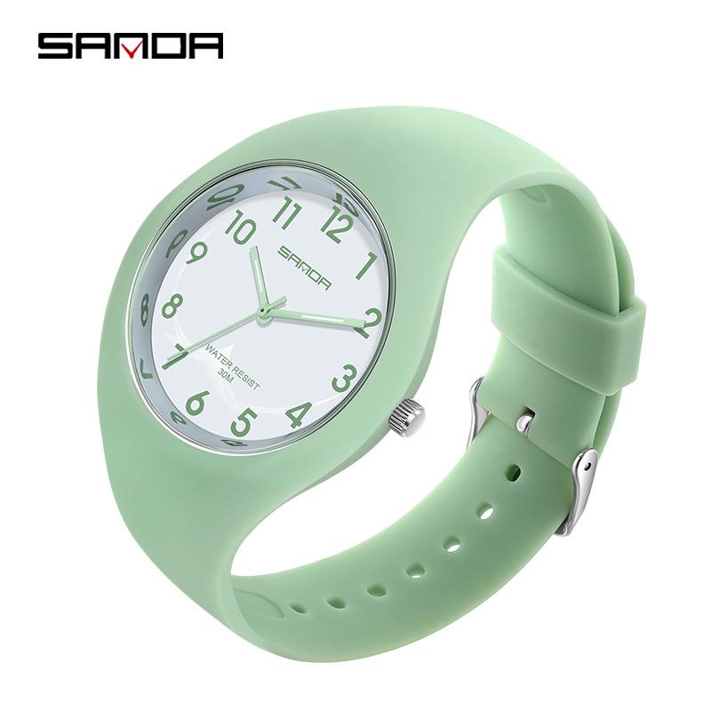 SANDA Unisex Waterproof Outdoor Sports Silicone Quartz Watch