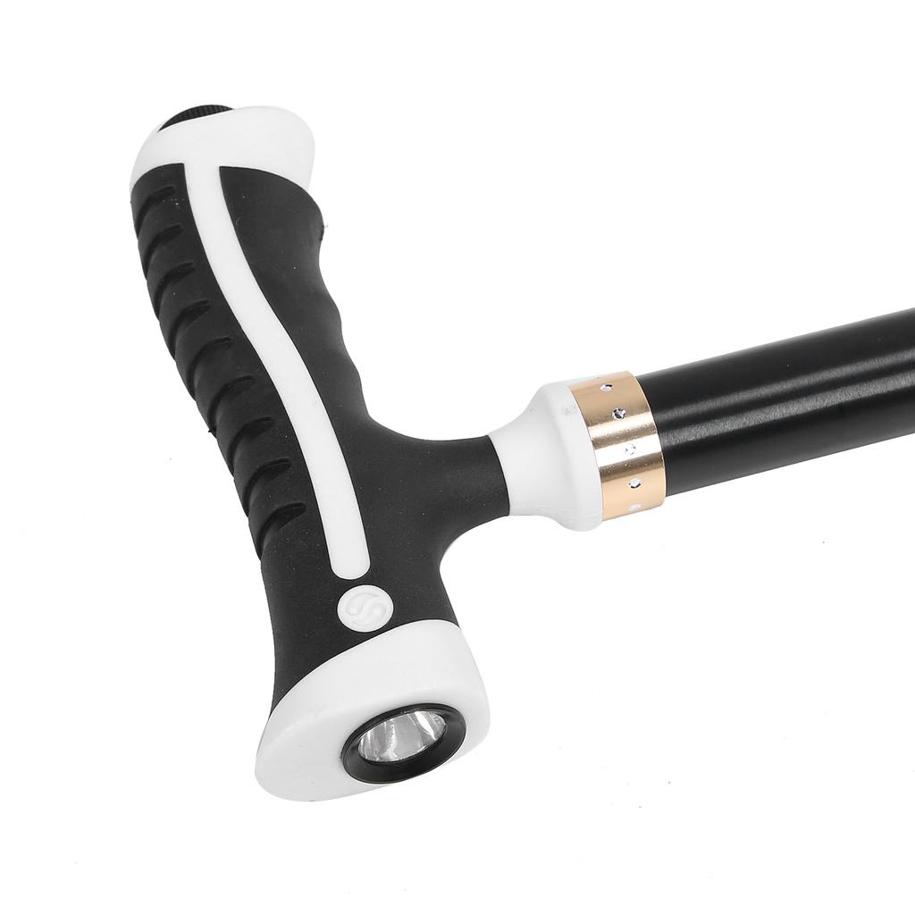 Älterer Zusammenklappbarer Gehstock Verstellbarer Gehstock Edelstahl Faltstock