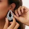 Vintage Sunflower Alloy Earrings Drop for Women Exaggerate Daily Party Banquet Earrings Y2K Jewelry Accessories 2025 New