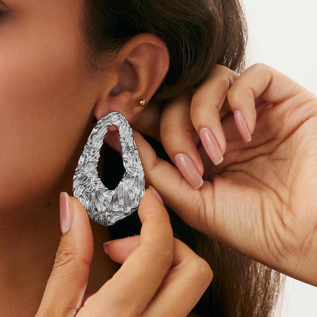 Vintage Sunflower Alloy Earrings Drop for Women Exaggerate Daily Party Banquet Earrings Y2K Jewelry Accessories 2025 New