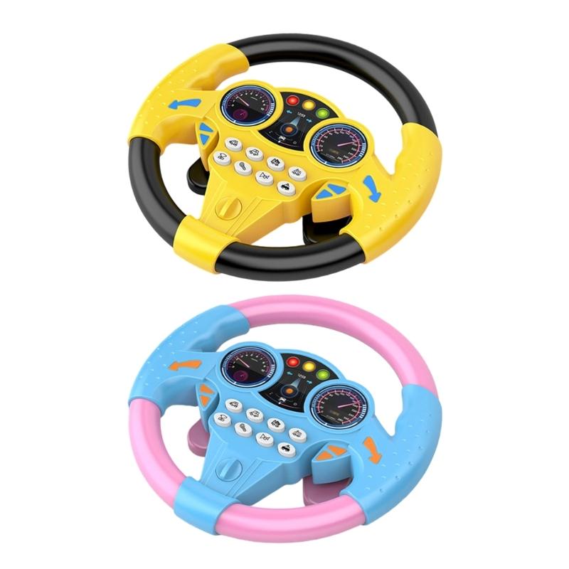 Plastic Steering Wheel Toy for Kids' Pretend Driving Fun on Family Trips Early Learning Educational Toy