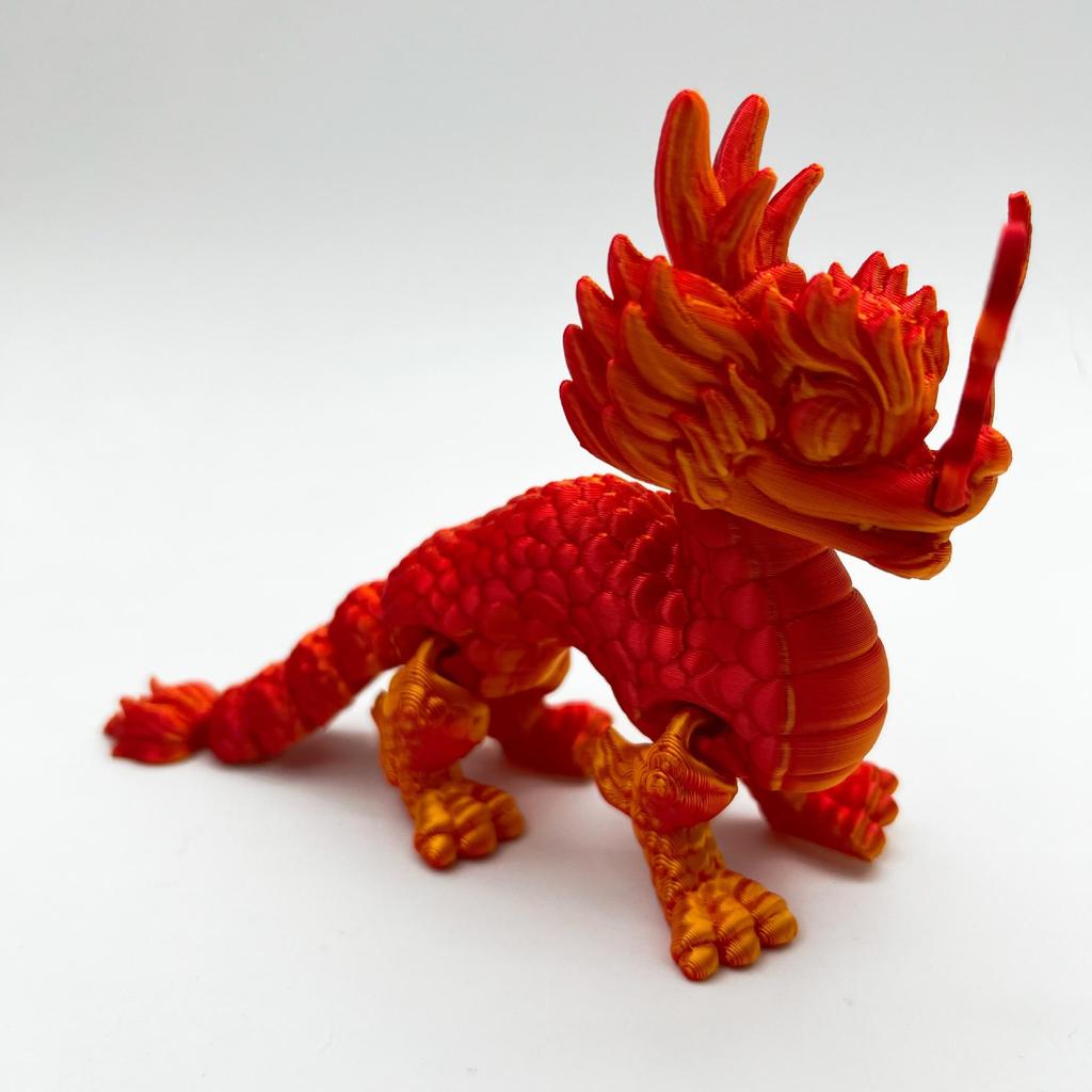 Multicolor 3D Printed Qilin Knight Figurine: Mythical Beast Craft