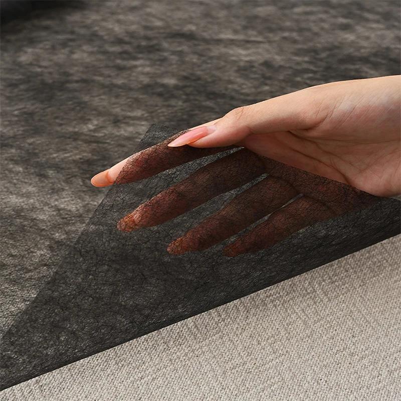 1x1M Schwarz Weiß Doppelseitiges Einlage Klebegewebe Kleidung Aufbügelbares Saumband Einlage Vlies DIY Nähzubehör