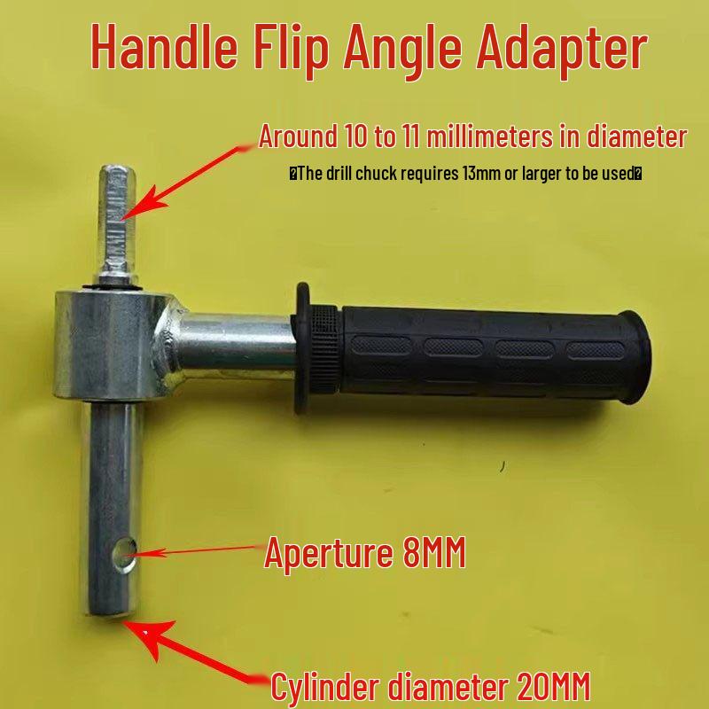 Electric Drill Adapter: Hammer & Impact Drill Converter with Bit Connector for Ice and Water Drills.