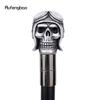 Silver Resin Skull Head Walking Cane Fashion Decorative Steel Walking Stick Gentleman Elegant Cosplay Cane Knob Crosier 92cm