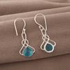 Blue Cat's Eye Gemstone Earrings, 925 Sterling Silver Earrings Jewelry, Handmade Jewelry Earrings, Balancing Jewelry Gift For Women
