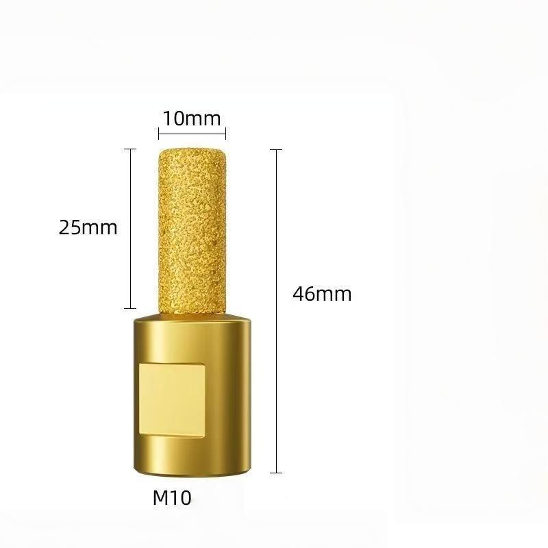 1Pcs Round Shank Vacuum Brazed Burr Rotary Grinding Head For Angle Grinder High Efficiency Edges Trimming And Grooving Tool