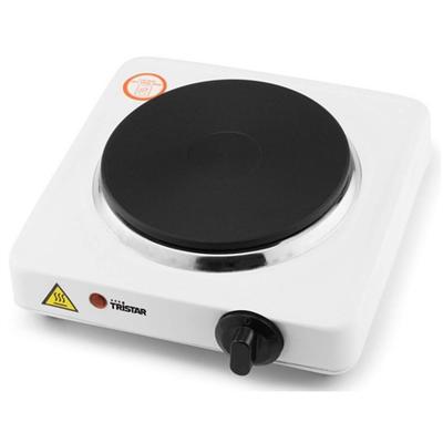 Tristar | Vrijstaand tafelkookplaat | KP-6185 | Aantal branders/kookzones 1 | Draaibaar | Zwart, Wit | Elektrisch