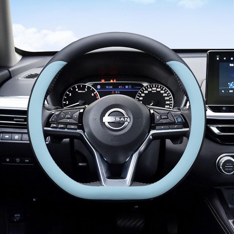 Uniwersalny antypoślizgowy ultracienki pokrowiec na kierownicę dla Nissan Sylphy, Teana, X-Trail, Qashqai, Kicks - Cztery Pory Roku.