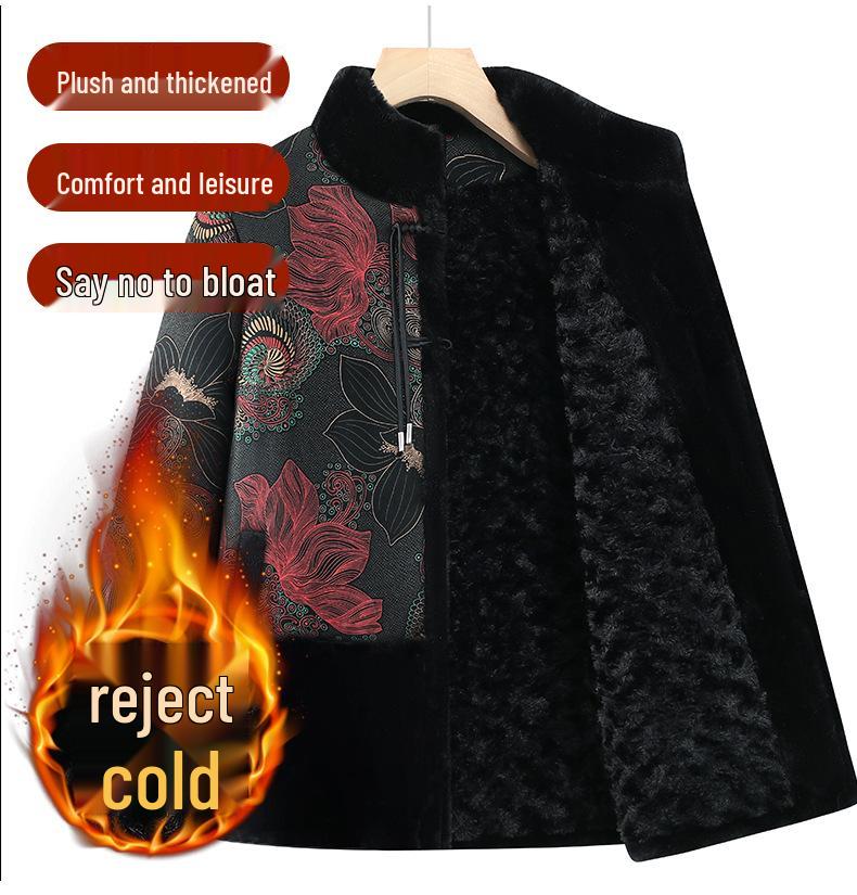 Grandma's Spring Outerwear: Stylish Collared Long-Sleeve Top for Elderly Women, Perfect for Spring and Autumn