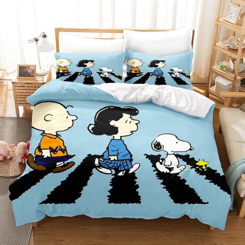 Snoopy Home Bedding Set Duvet Cover Comforter Sets 3-Piece Set 1 Quilt Cover Suitable For Children And Adults