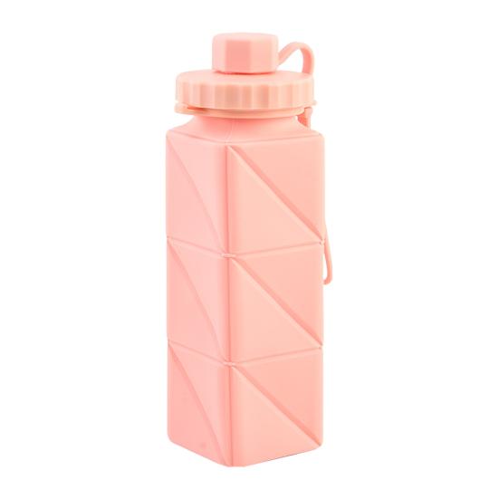 Silicone Foldable Water Bottle 610ml Leakproof Collapsible Water Bottle for Travel Camping Hiking Sports Outdoor BPA Free Portable Reusable Water Cup