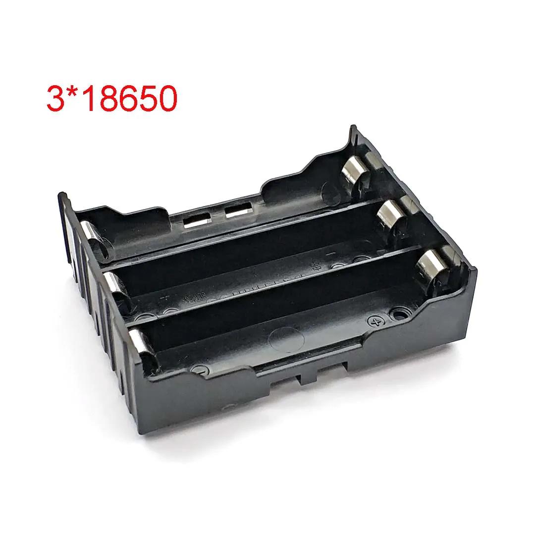 

Новый черный пластиковый держатель для батарей на 1/2/3/4 секции, коробка для хранения для перезаряжаемой батареи 18650 3,7 В, сделай сам 3-18650