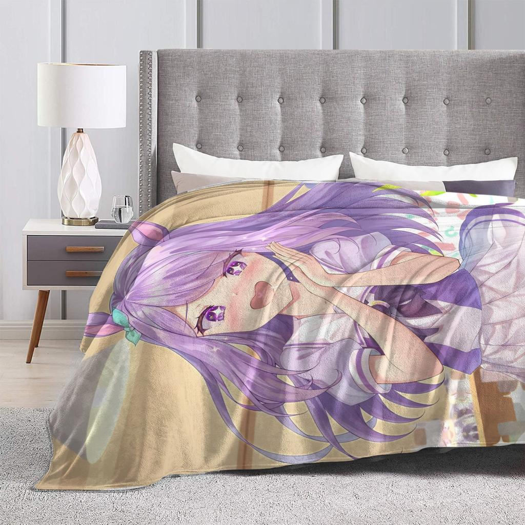 Umamusume Pretty Derby Mejiro Blanket Fleece Autumn/Winter Portable Lightweight Throw Blanket for Bed Bedroom Rug Piece