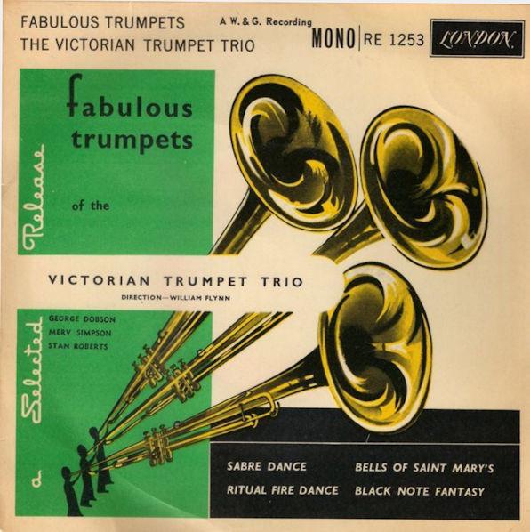 

7inch Record VICTORIAN TRUMPET TRIO - Fabulous Trumpets RE1253 London American 1960 UK Classical Used