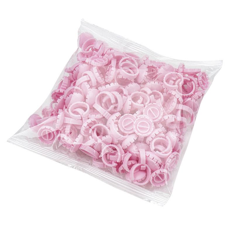 Embroidery Eyelash Extension Ring: Heart-Shaped Blooming Resin Cup (50/Bag)