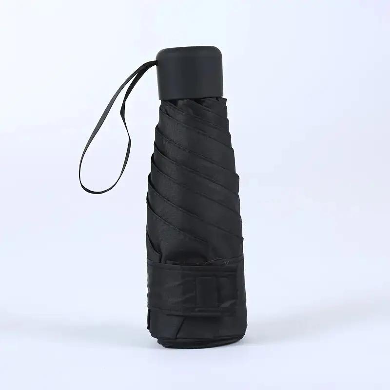 Portable Mini Sun Umbrella Small Pocket Rain UPF50 Travel Umbrella Vinyl Folding Umbrella UV Protection Sun Shade Pocket Parasol