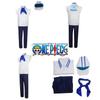 One Piece Marine Soldat Uniform Cosplay Kostüm Weißes Polyestermaterial