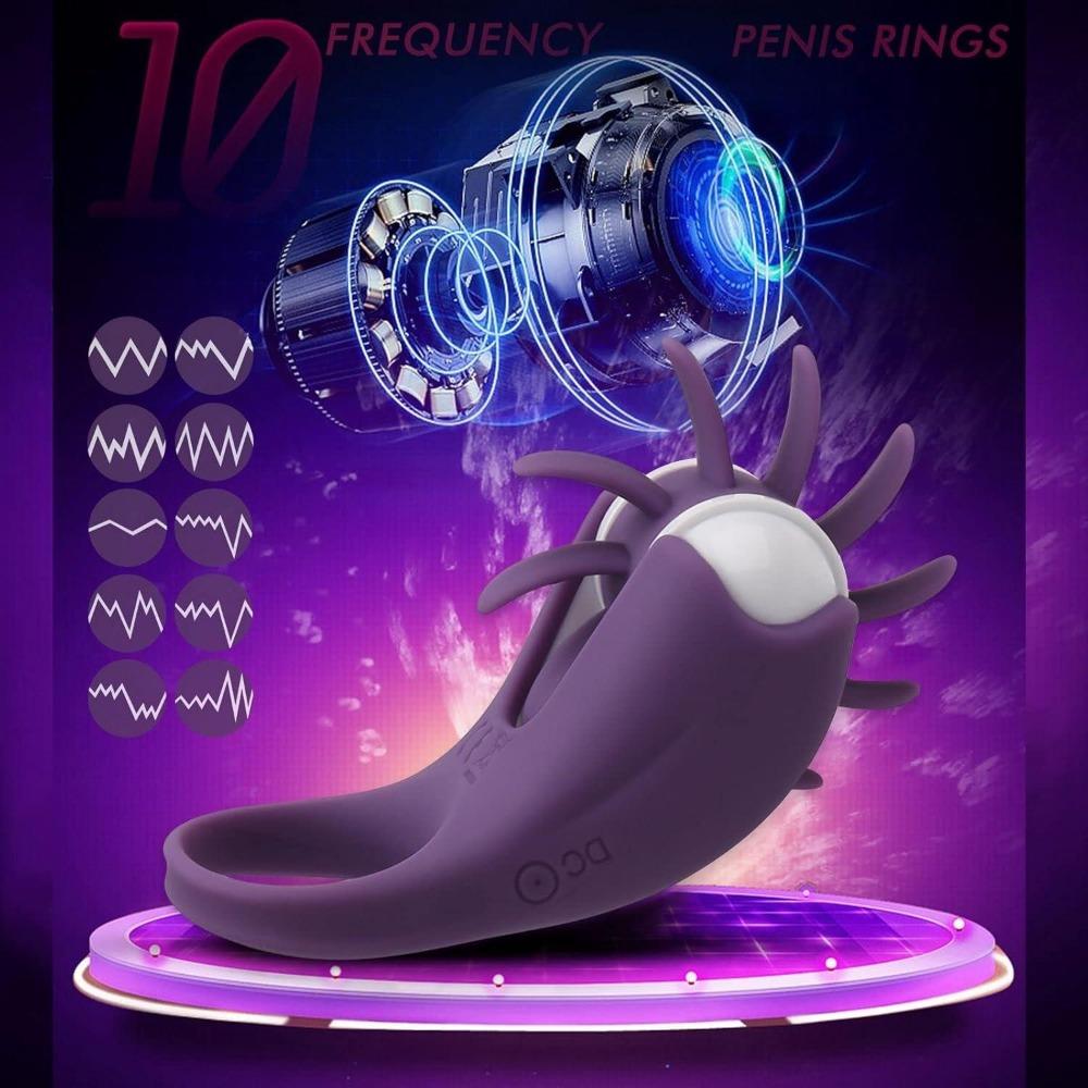 Nový vibrátor Rotační olizování jazyka Vibrační kroužek na penis G-bod masážní přístroj pro vaginální klitoris Stimuluje pro páry sexuální hračky