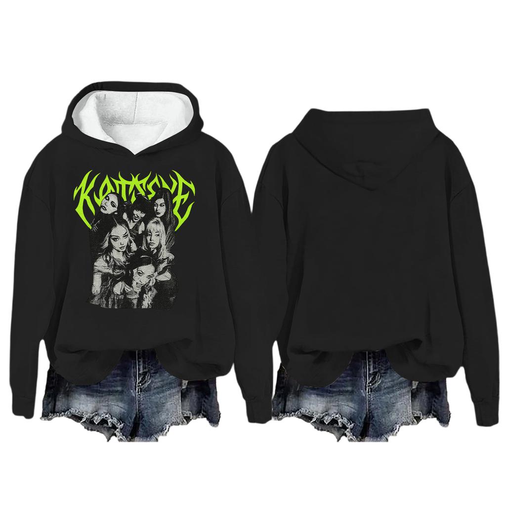 Damenmode Lässig Langarm Locker Bedruckter Pullover Sport Langarm Kapuzensweatshirt