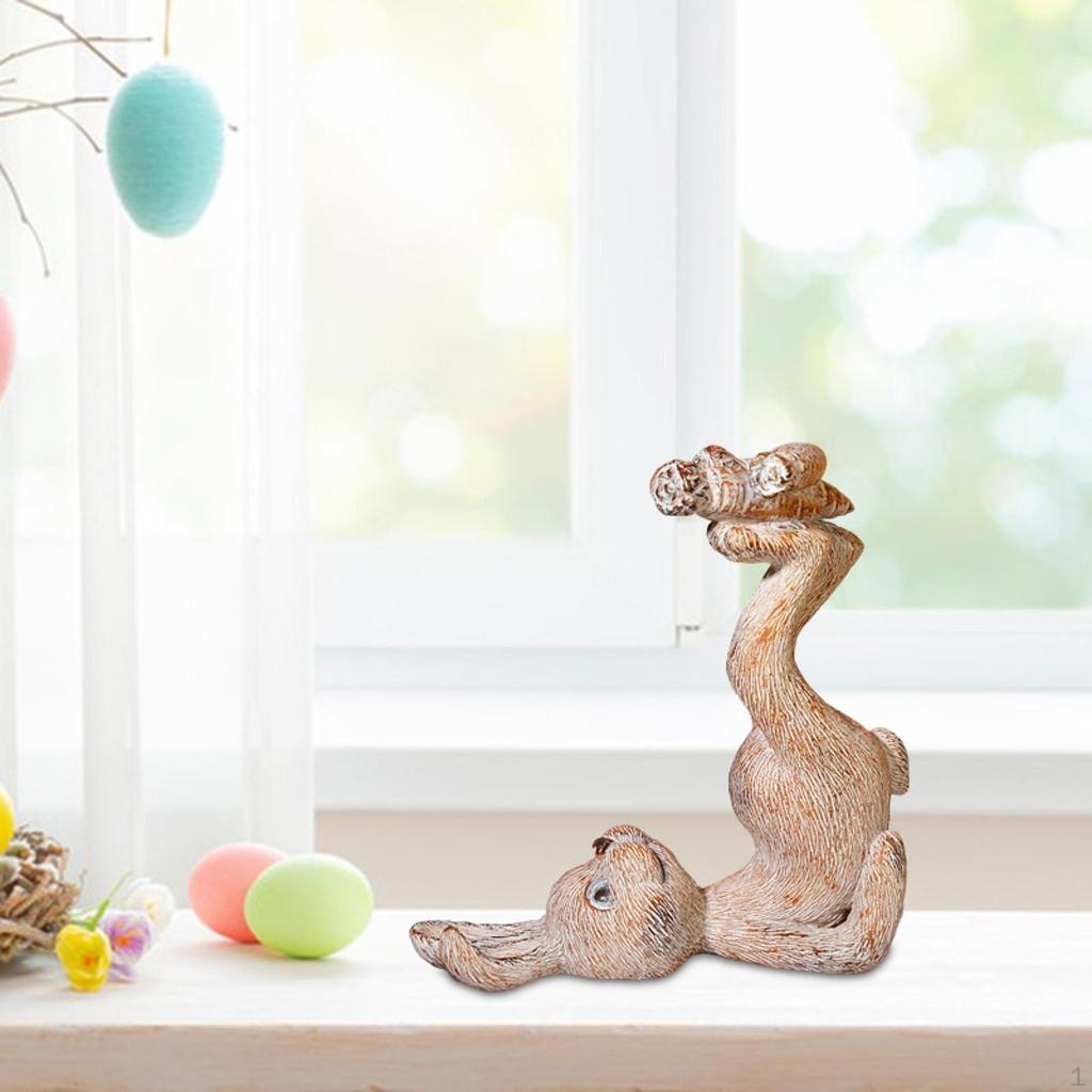 Figurine Made of Resin, Artistic Statuette, Charming Spring Decoration, Animal Sculpture, Table