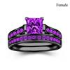 Charm Partnerringe Romantische Damen Rote Strassringe Set Trendige Herren Edelstahl Keltischer Drachenringe Ehering Schmuck