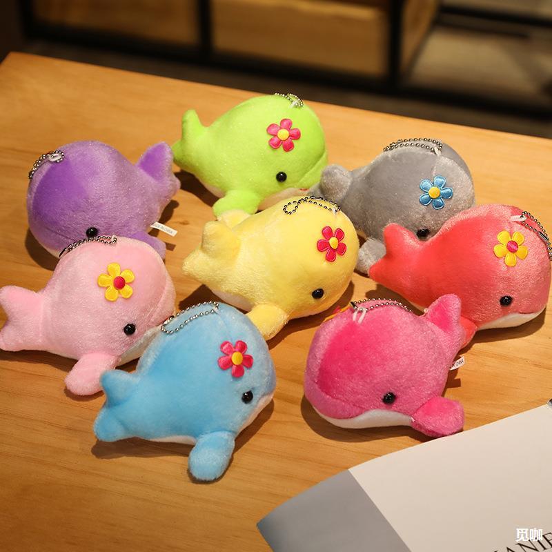 Cute Dolphin Plush Toy Whale Pendant Mini Doll For Company Events Soft Stuffed Animal Gift With Logo