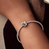 Silver heart charm girl with horse beads silver 925 bead