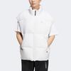 Adidas White Down Vest With Solid Color Printed Logo And Zipper Stand Collar Women Vests HR5238