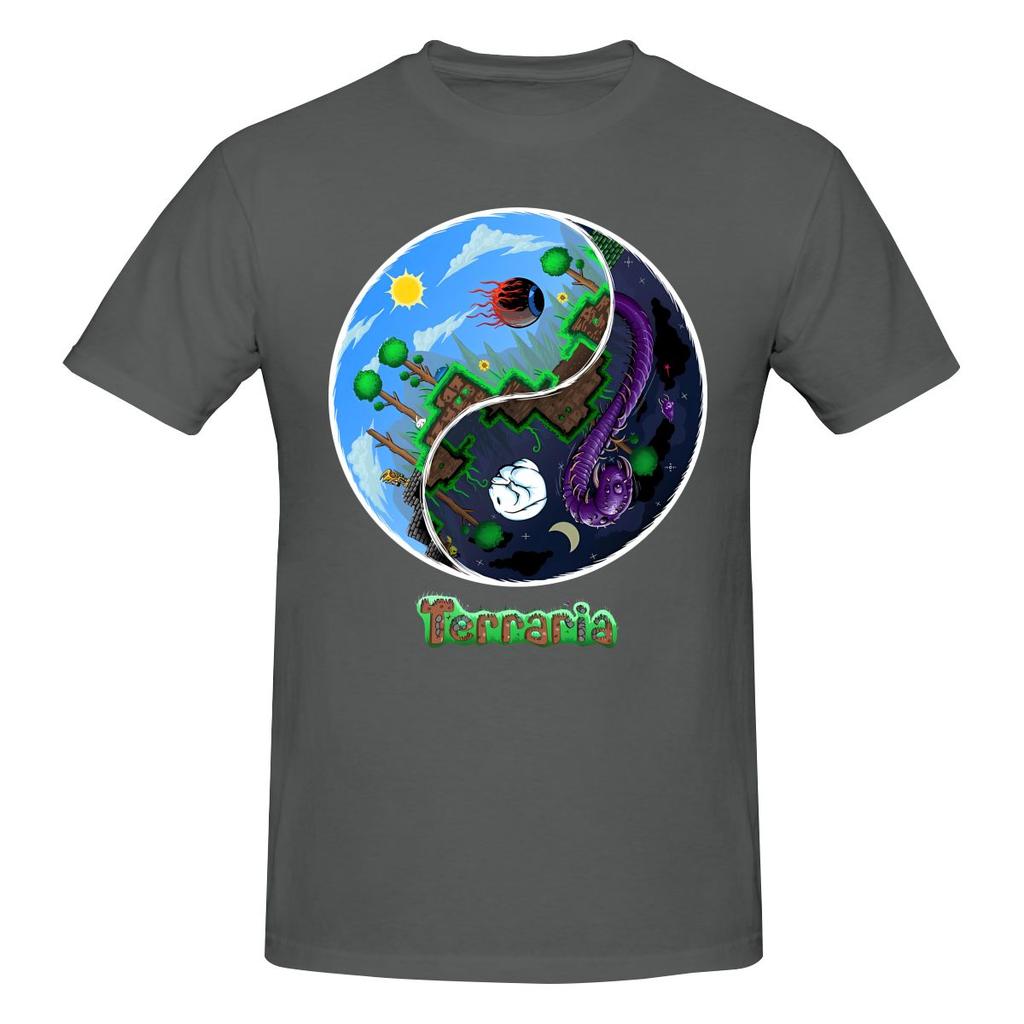Lustiges Terraria Spiel Nacht und Tag Horror Design Unisex Gedrucktes T-Shirt Unisex T-Shirtshirts