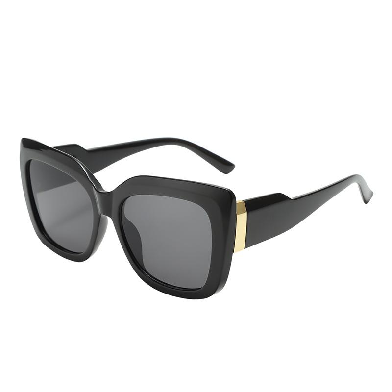 INS New Trendy Sunglasses Fashion Large Frame Sunglasses for Women TEMU High-End Model Sunglasses