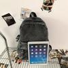 Zaino retrò in denim di grande capacità, borsa da scuola per studenti, zaino da donna
