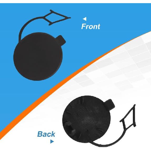 Car Front Bumper Tow Hook Cover Fit for VW Golf VII MK7 2013 2014 2015 2016 2017 Towing Eye Cap Trailer Cover 5G0807241 5GG807241 (Silver, Passenger