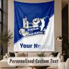 Benutzerdefinierter Text Wandteppich Hertha BSC Druck Wandteppich Innen Wohnzimmer Wanddekoration