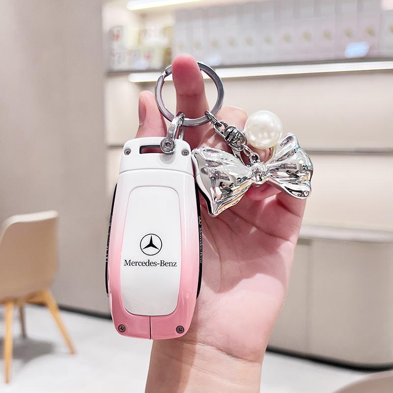Für Mercedes Benz A C E S G-Klasse GLC CLA GLB 200 2024 CLE W205 W213 W222 X167 W177 Auto Smart Key Cover Hülle Anhänger Schlüsselanhänger