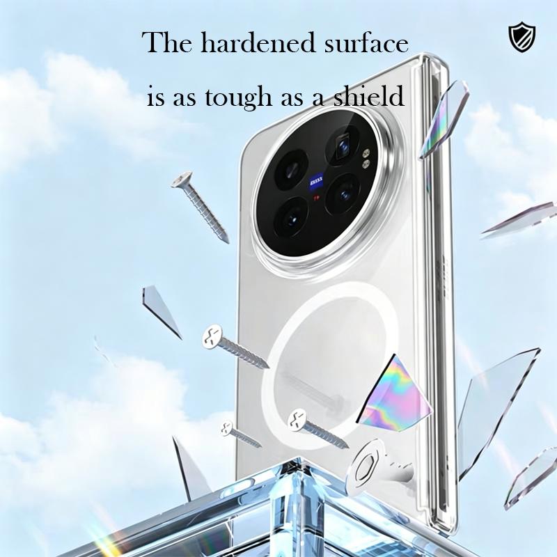 Blueo Hülle für Vivo X Fold 6 Kabelloses Laden Rückseitenabdeckung Hülle für VIVO X FOLD 6
