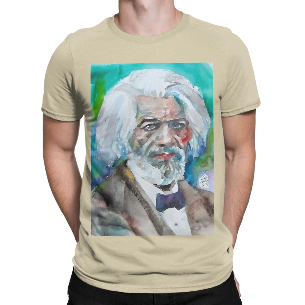 Frederick Douglass Watercolor Portrait Funny 100 Cotton Tshirt Frederick Douglass Tops Tees For Unisex