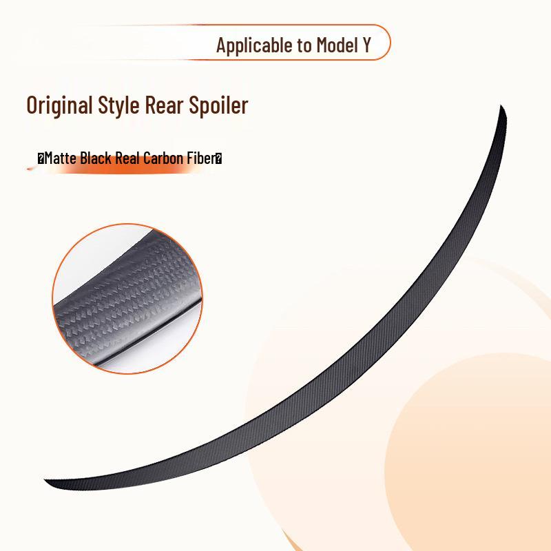 Tesla Model Y Rear Spoiler Deflector: Carbon Fiber Performance Edition