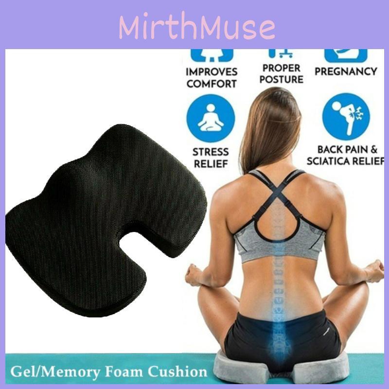 Memory Foam Chair Seat Cushion With Orthopedic Design For Coccyx Pain Relief And Posture Support